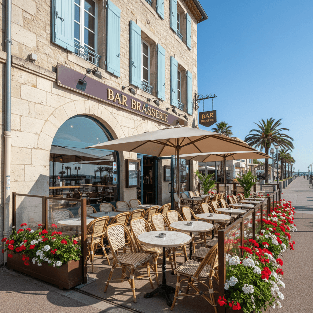 Bar-brasserie à Six-Fours-Les-Plages : terrasse - licence IV - Image 1