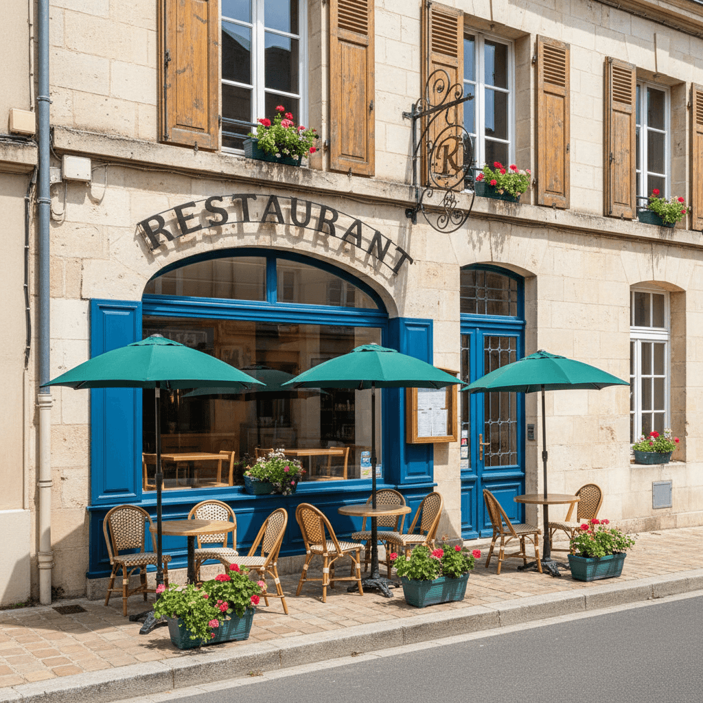 Restaurant à Écouflant : terrasse - climatisation - Image 1