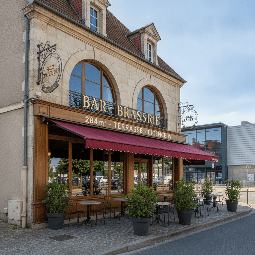 Bar-brasserie 284m² à Mirecourt : terrasse - licence IV - Image 1