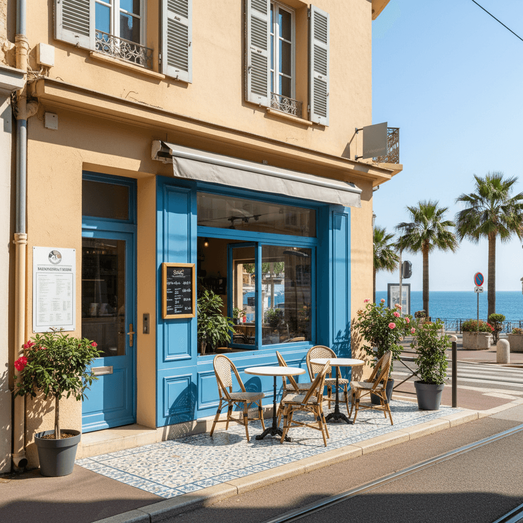 Snack 35m² à Nice : terrasse - cuisine équipée