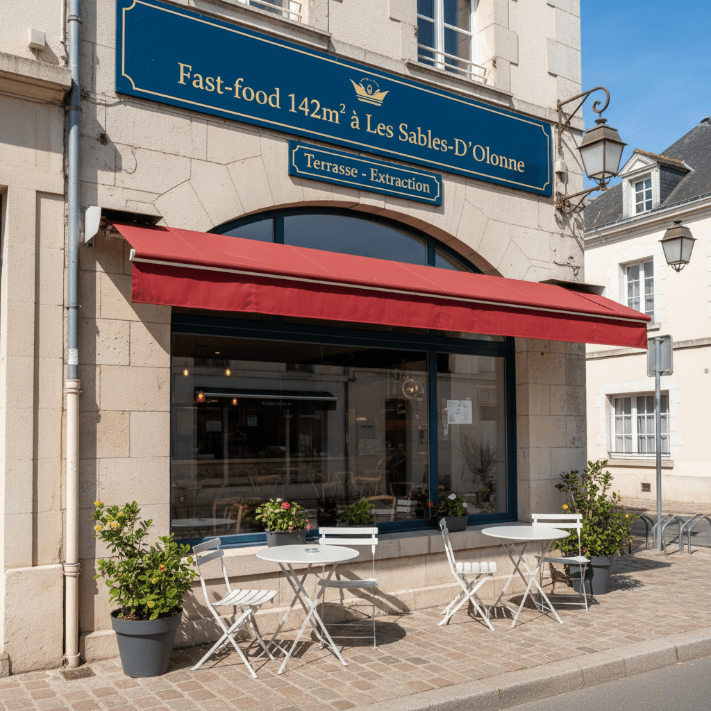 Fast-food 142m² à Les Sables-D'Olonne : terrasse - extraction - Image 1