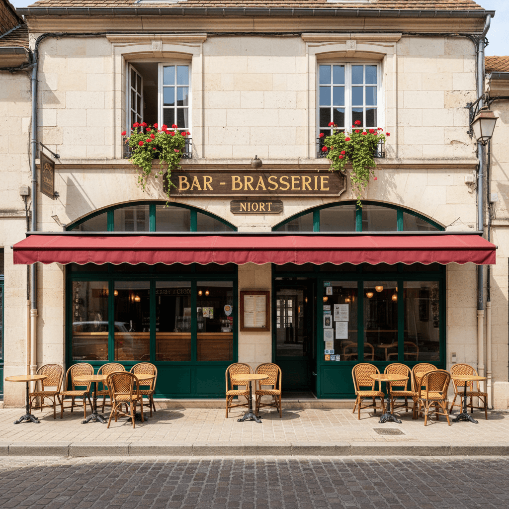 Bar-brasserie à Niort : terrasse - licence IV - Image 1