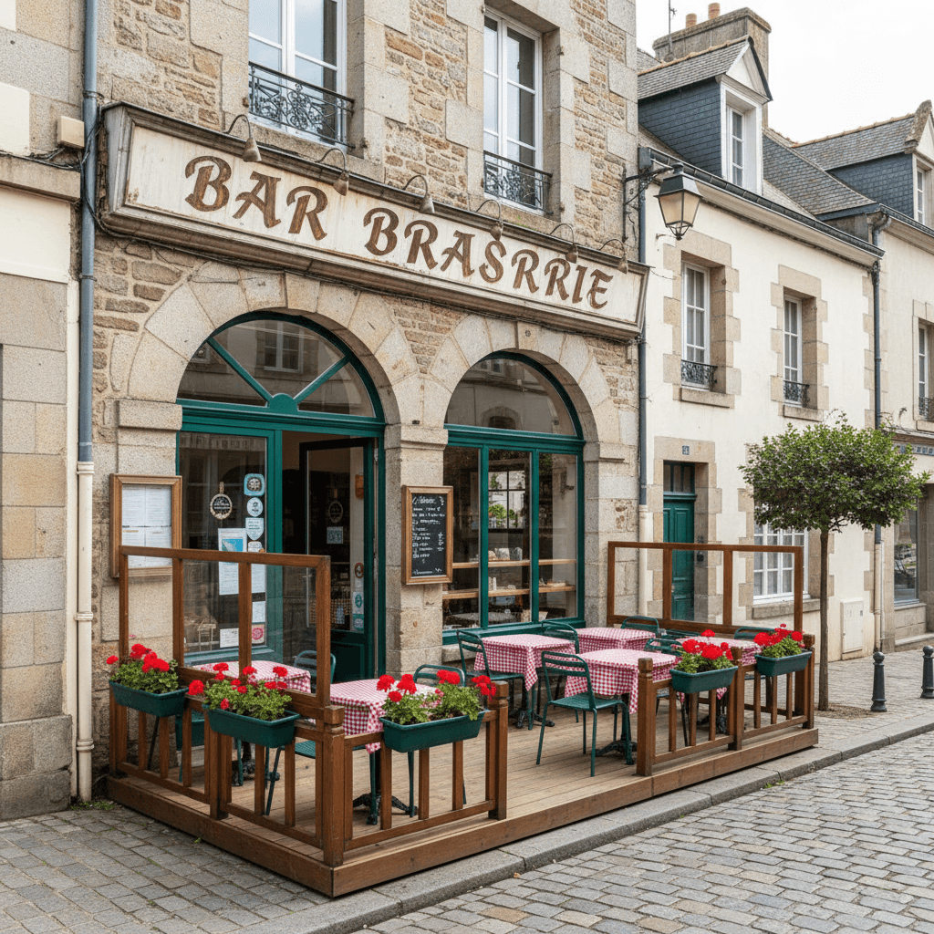 Bar-brasserie à Vannes : terrasse - licence IV - Image 1