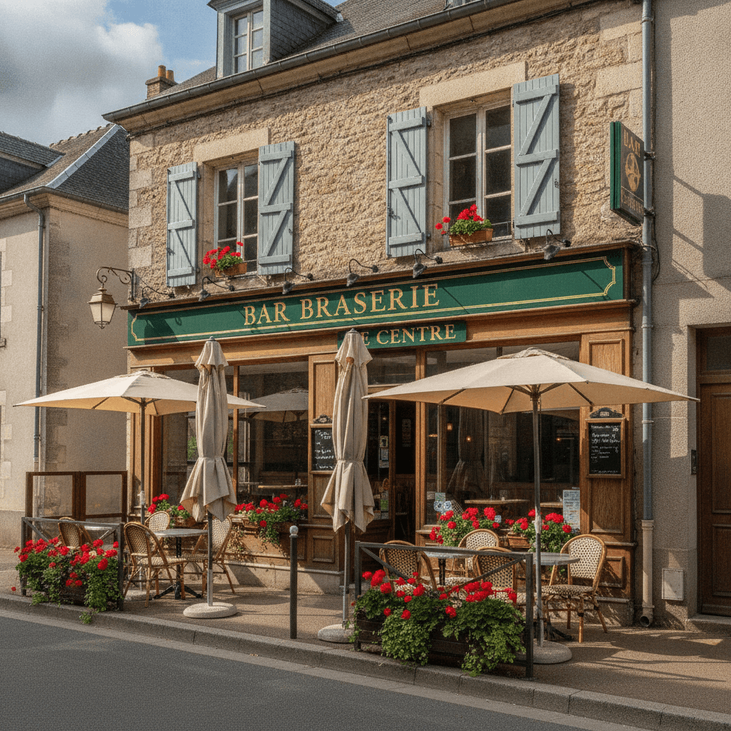 Bar-brasserie 372m² à Marcigny : terrasse - licence IV