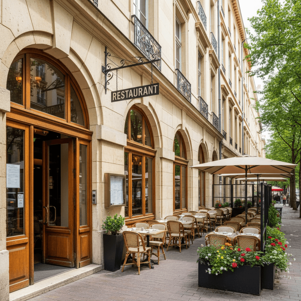 Restaurant 200m² à Lyon : terrasse - licence IV