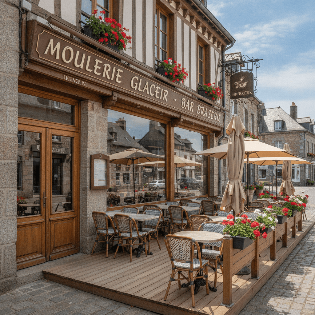 Bar-brasserie à Saint-Brieuc : terrasse - licence IV