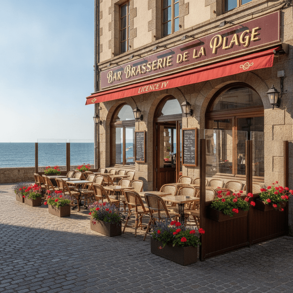 Bar-brasserie 3000m² à Plozévet : terrasse - licence IV - Image 1
