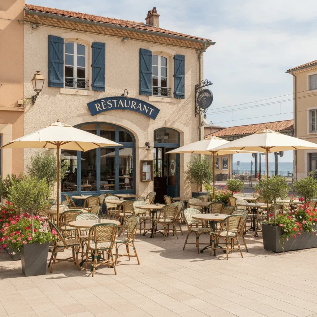 Restaurant 50m² à Mandelieu-la-Napoule : terrasse - cuisine équipée - Image 1