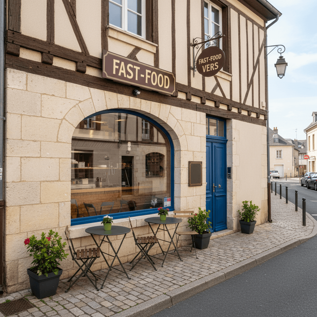 Fast-food à Vers : licence IV - cuisine équipée