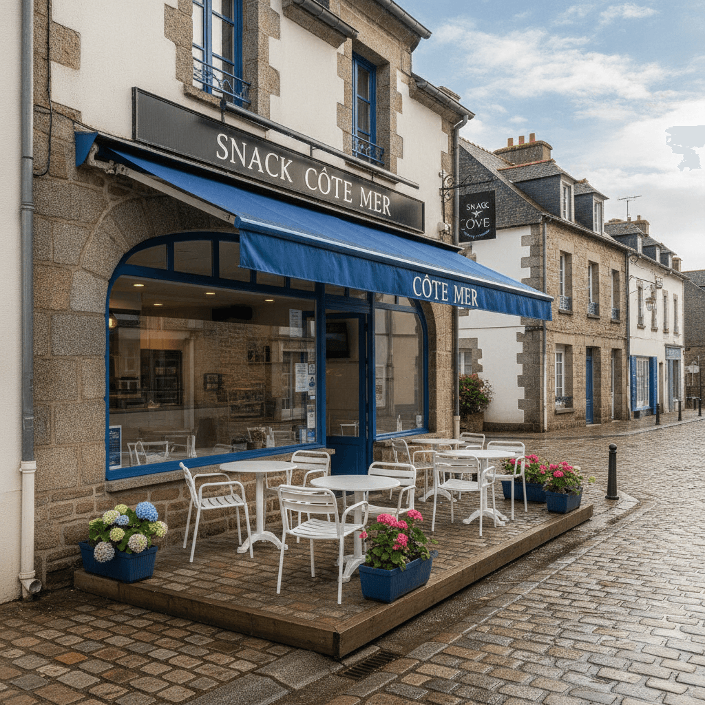 Snack 70m² à Quimper : terrasse - Image 1
