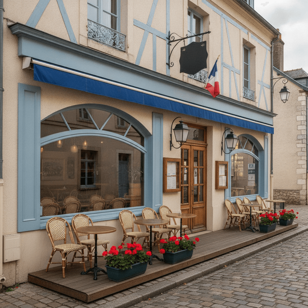 Restaurant 120m² à Chaignes : terrasse - licence IV - Image 1