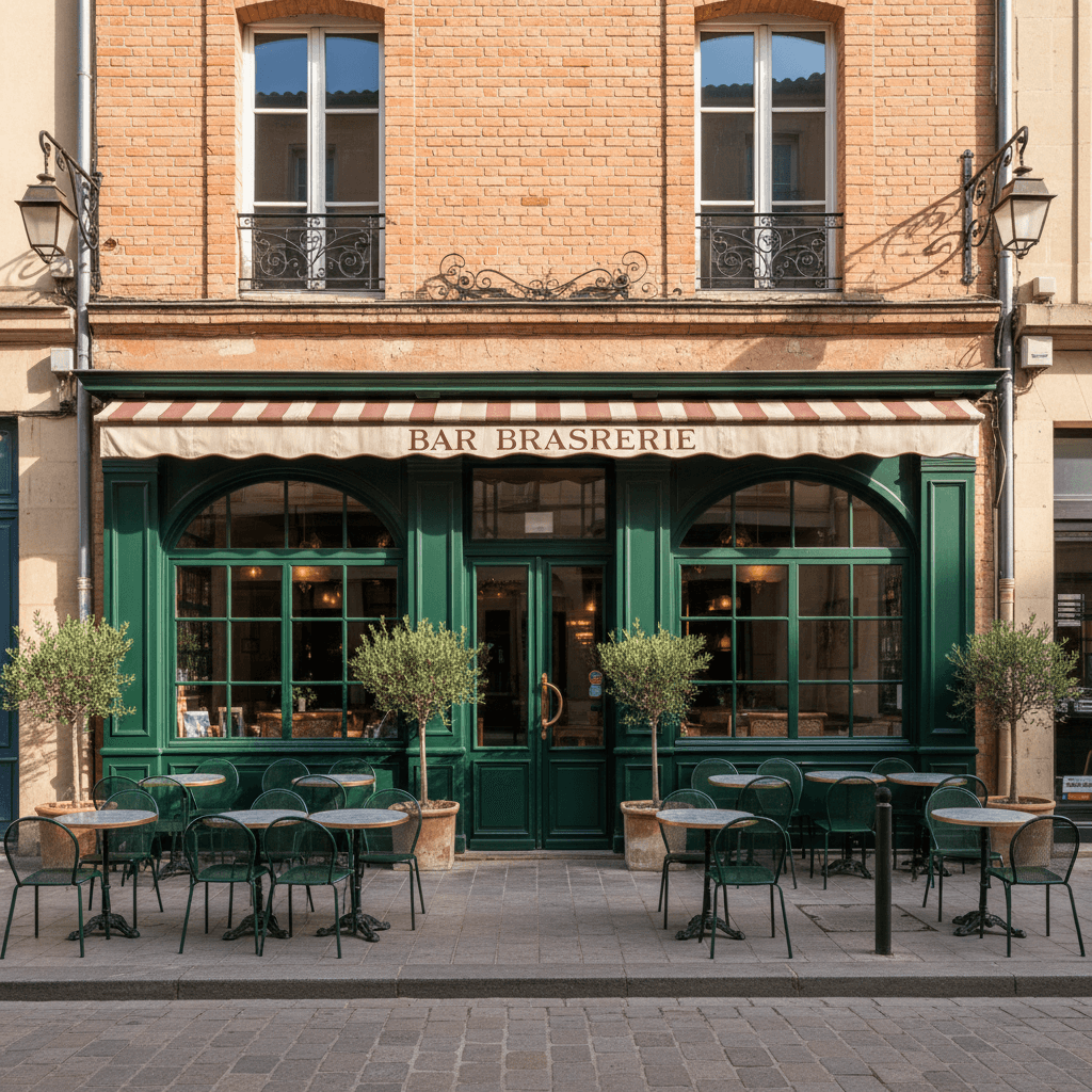 Bar-brasserie 170m² à Toulouse : terrasse - licence IV