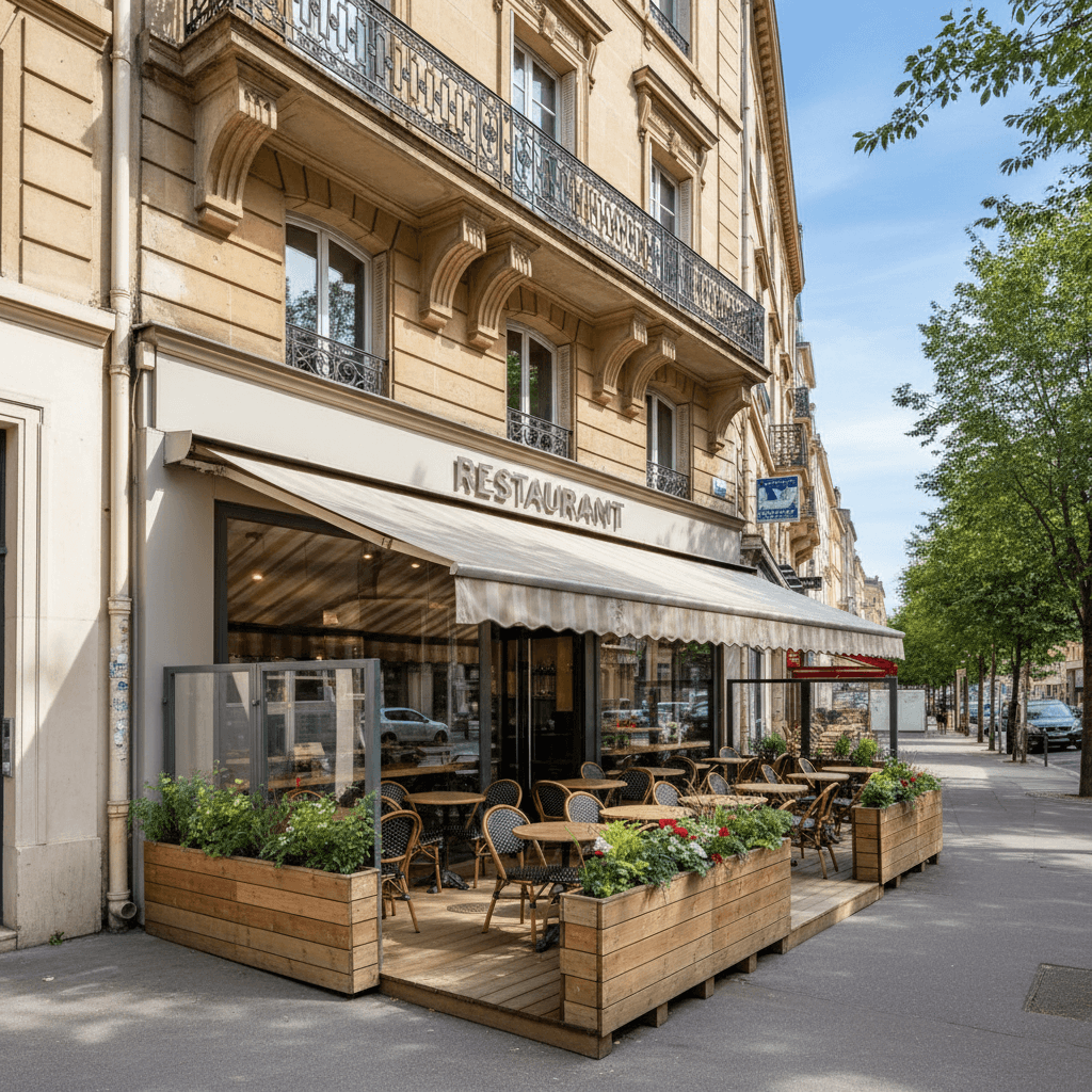 Fast-food 110m² à Lyon : terrasse - extraction - Image 1