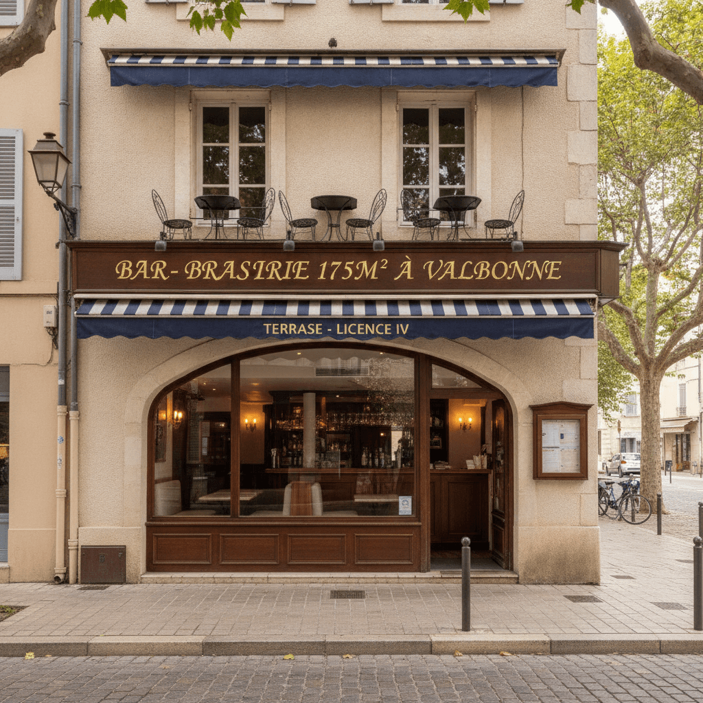 Bar-brasserie 175m² à Valbonne : terrasse - licence IV - Image 1