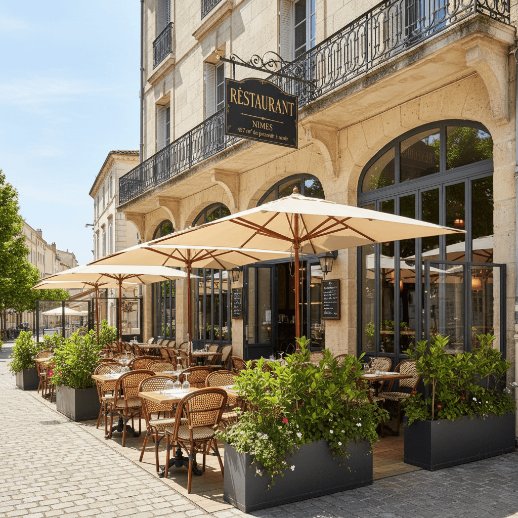 Restaurant 457m² à Nîmes : terrasse - licence IV - Image 1