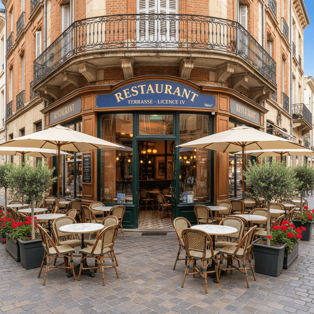 Restaurant 160m² à Toulouse : terrasse - licence IV