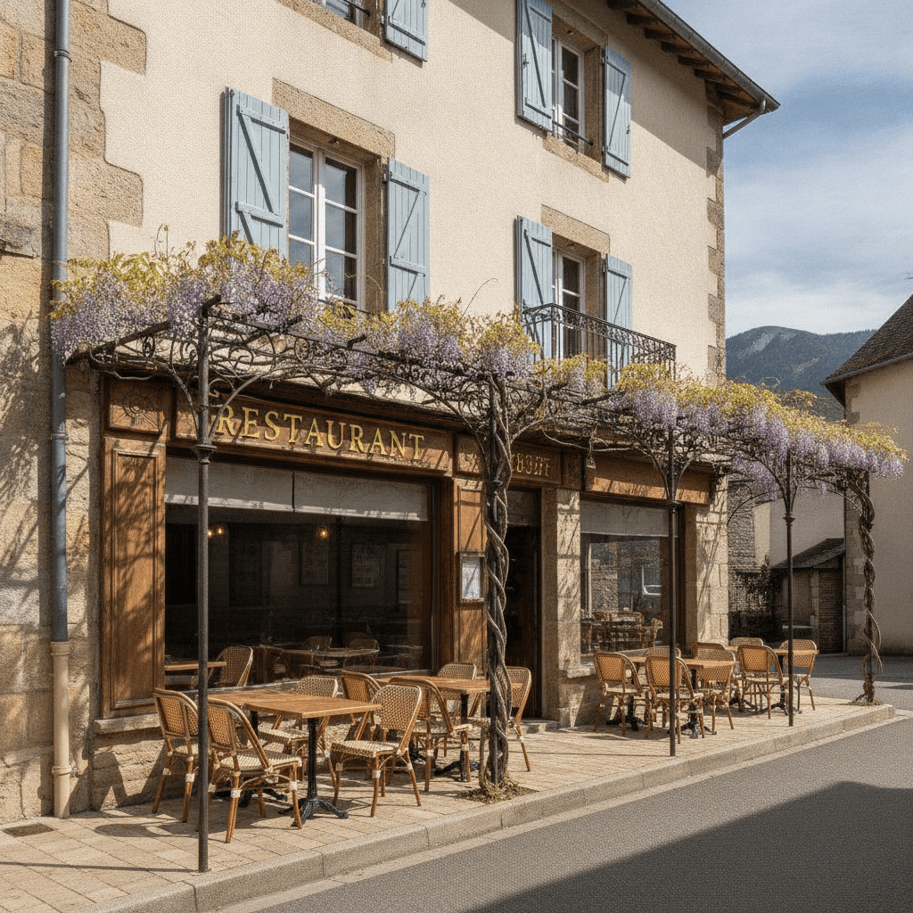 Restaurant 180m² à Lasseube : terrasse - licence IV