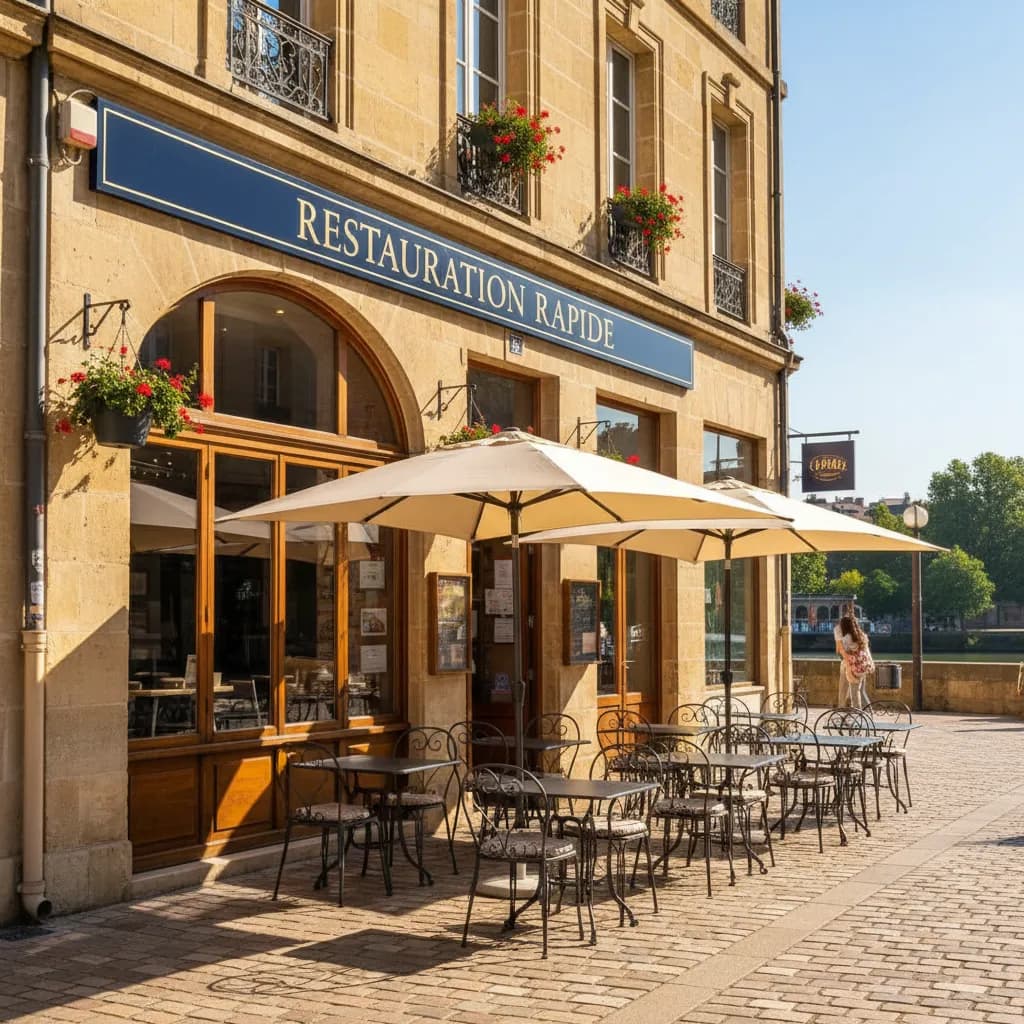 Fast-food à Bordeaux : terrasse - extraction - Image 1