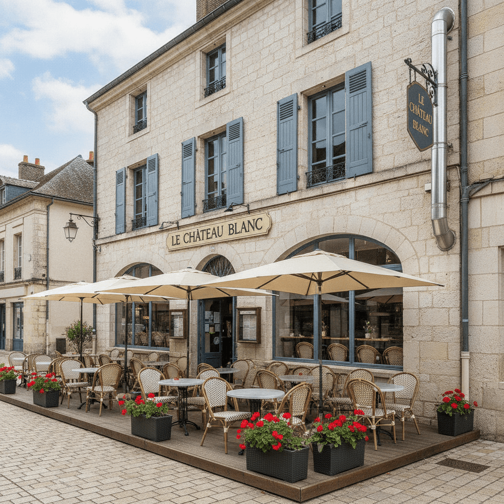 Restaurant 250m² à Saumur : terrasse - extraction - Image 1
