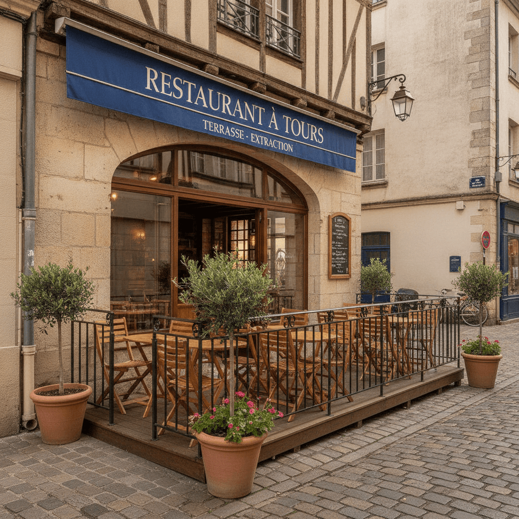 Restaurant à Tours : terrasse - extraction - Image 1