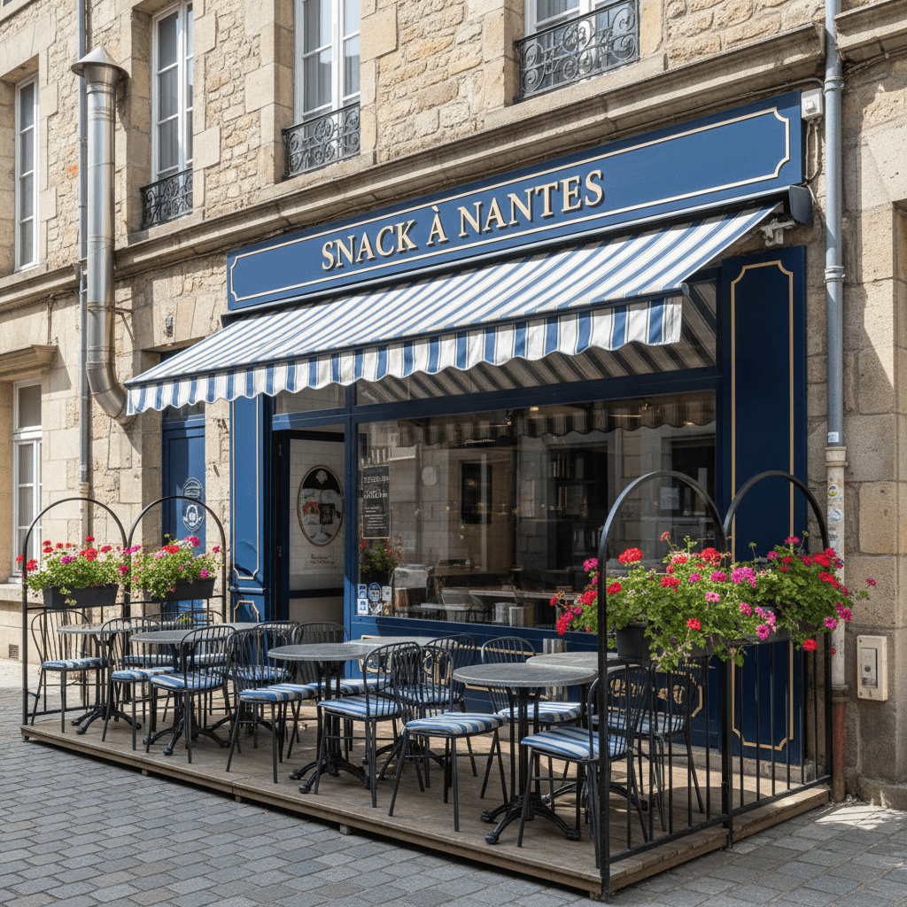 Snack à Nantes : terrasse - extraction