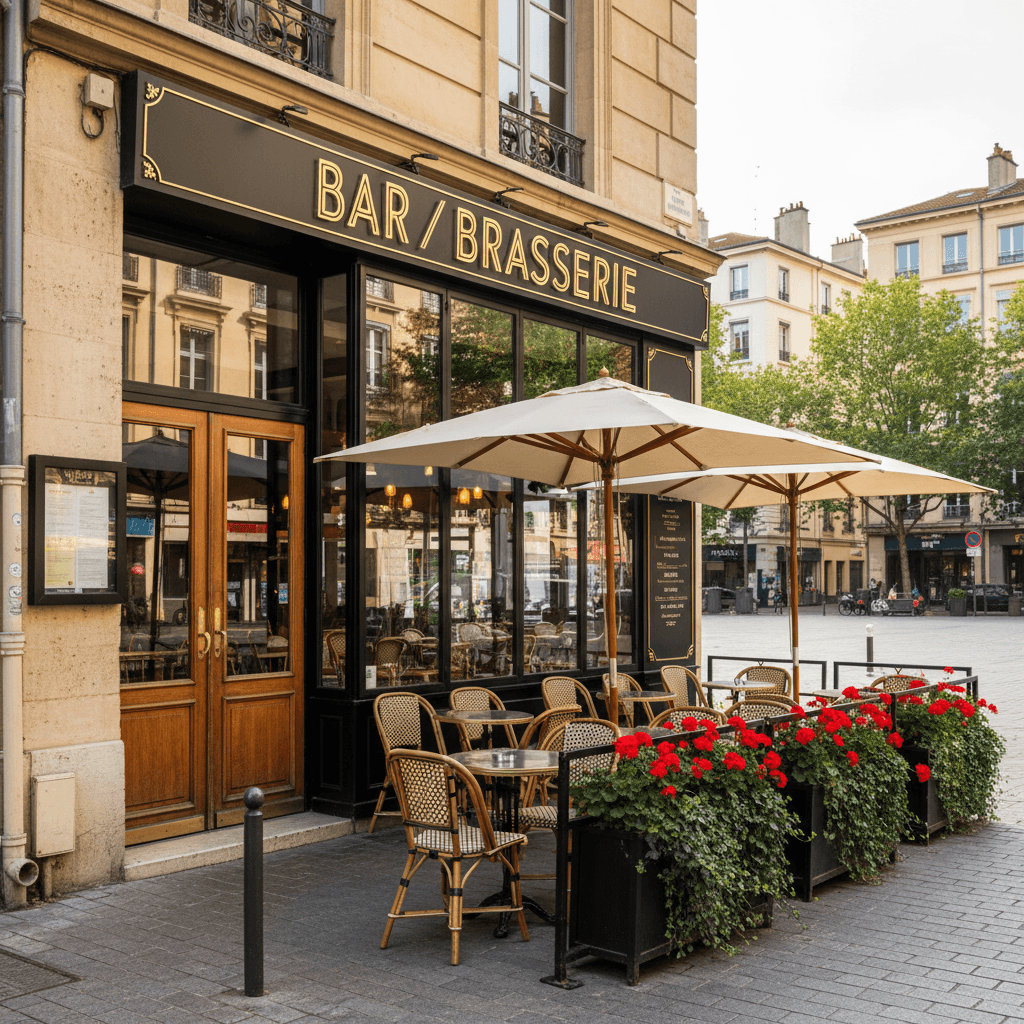 Bar-brasserie 65m² à Lyon : terrasse - licence IV