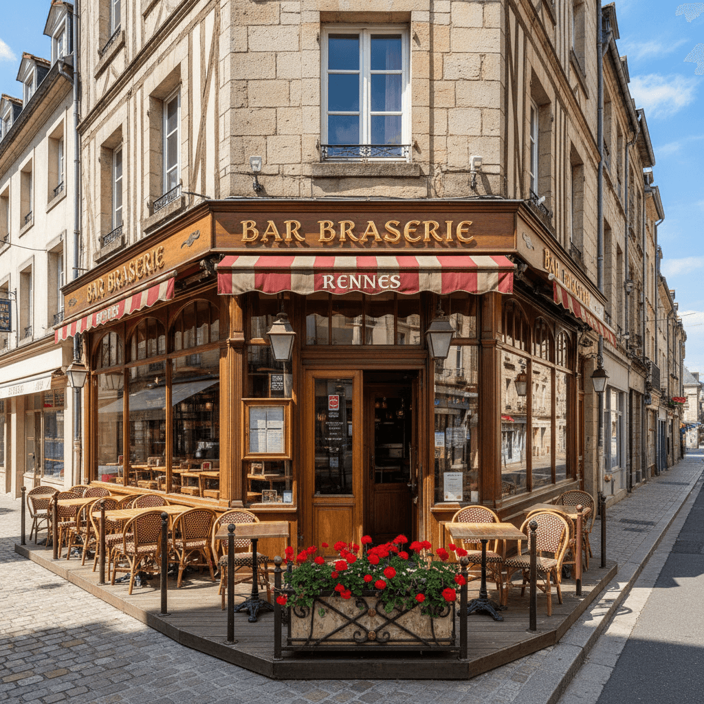 Bar-brasserie 240m² à Rennes : terrasse - licence IV