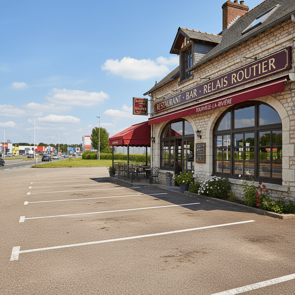 Bar-brasserie 250m² à Tourville-La-Rivière : terrasse - licence IV - Image 1