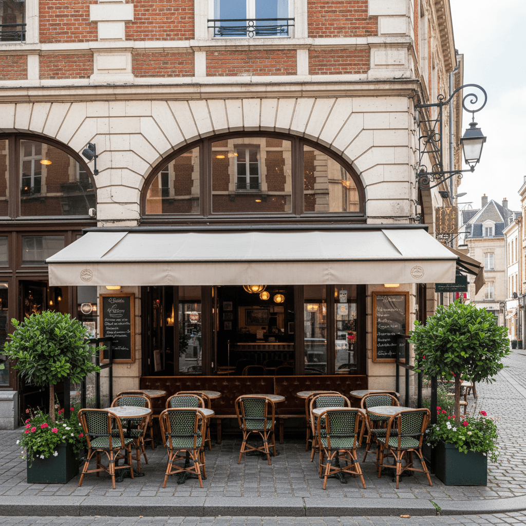 Bar-brasserie 250m² à Lille : terrasse - licence IV