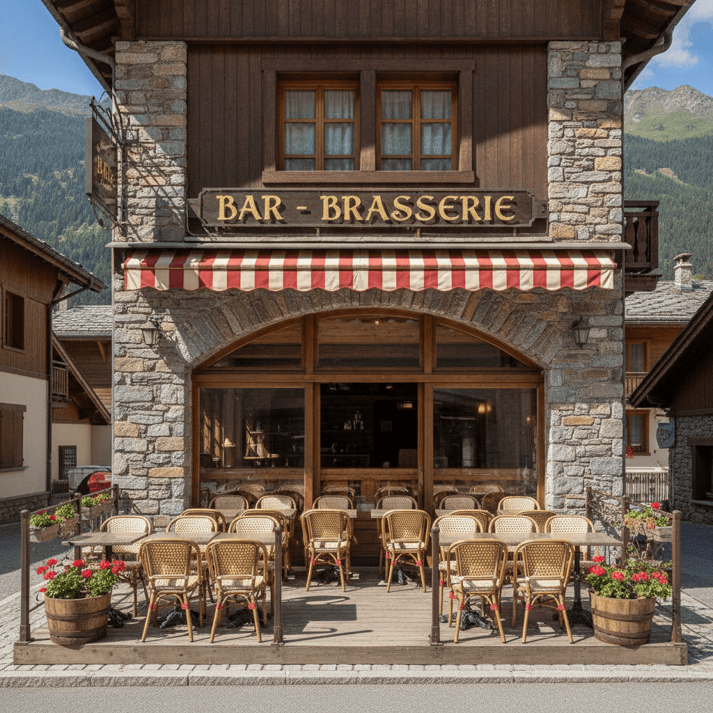 Bar-brasserie 25m² à Champagny-En-Vanoise : terrasse - licence IV - Image 1
