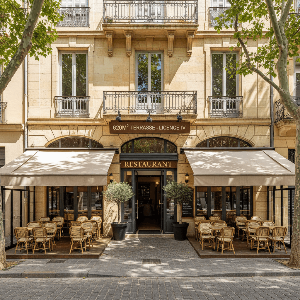 Restaurant 620m² à Perpignan : terrasse - licence IV