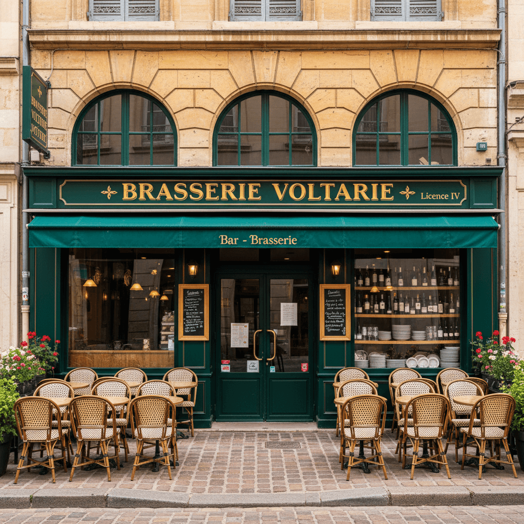 Bar-brasserie 200m² à Dijon : terrasse - licence IV