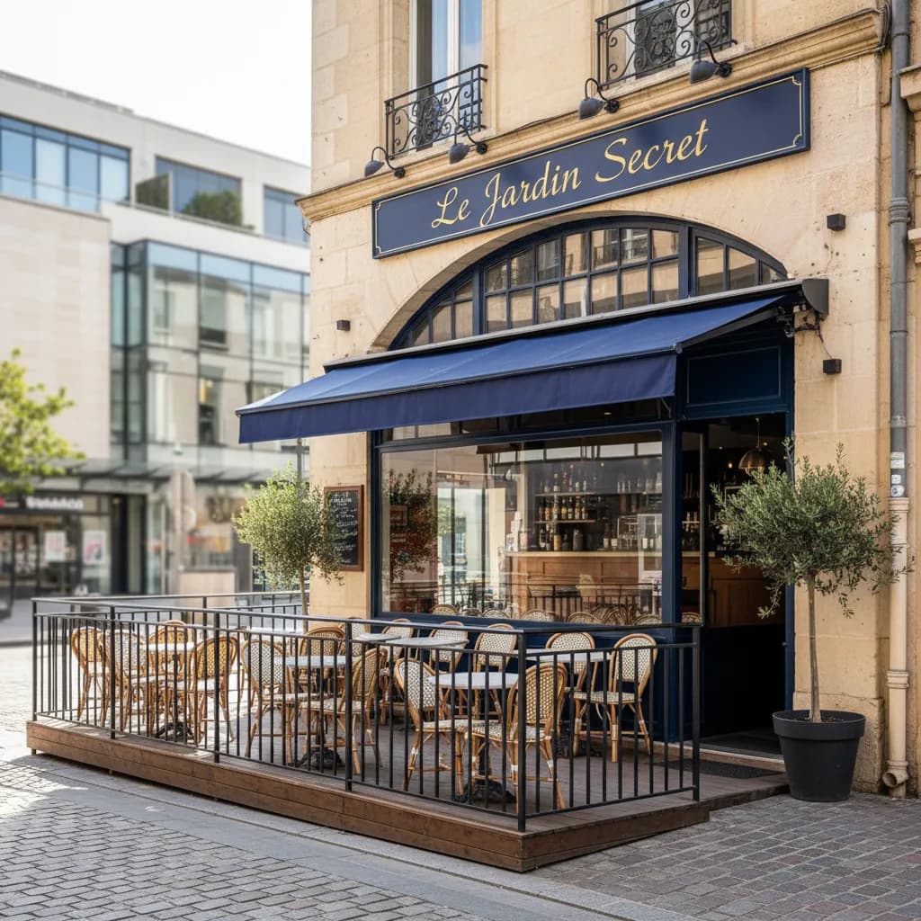 Restaurant à Bordeaux : terrasse - extraction - Image 1