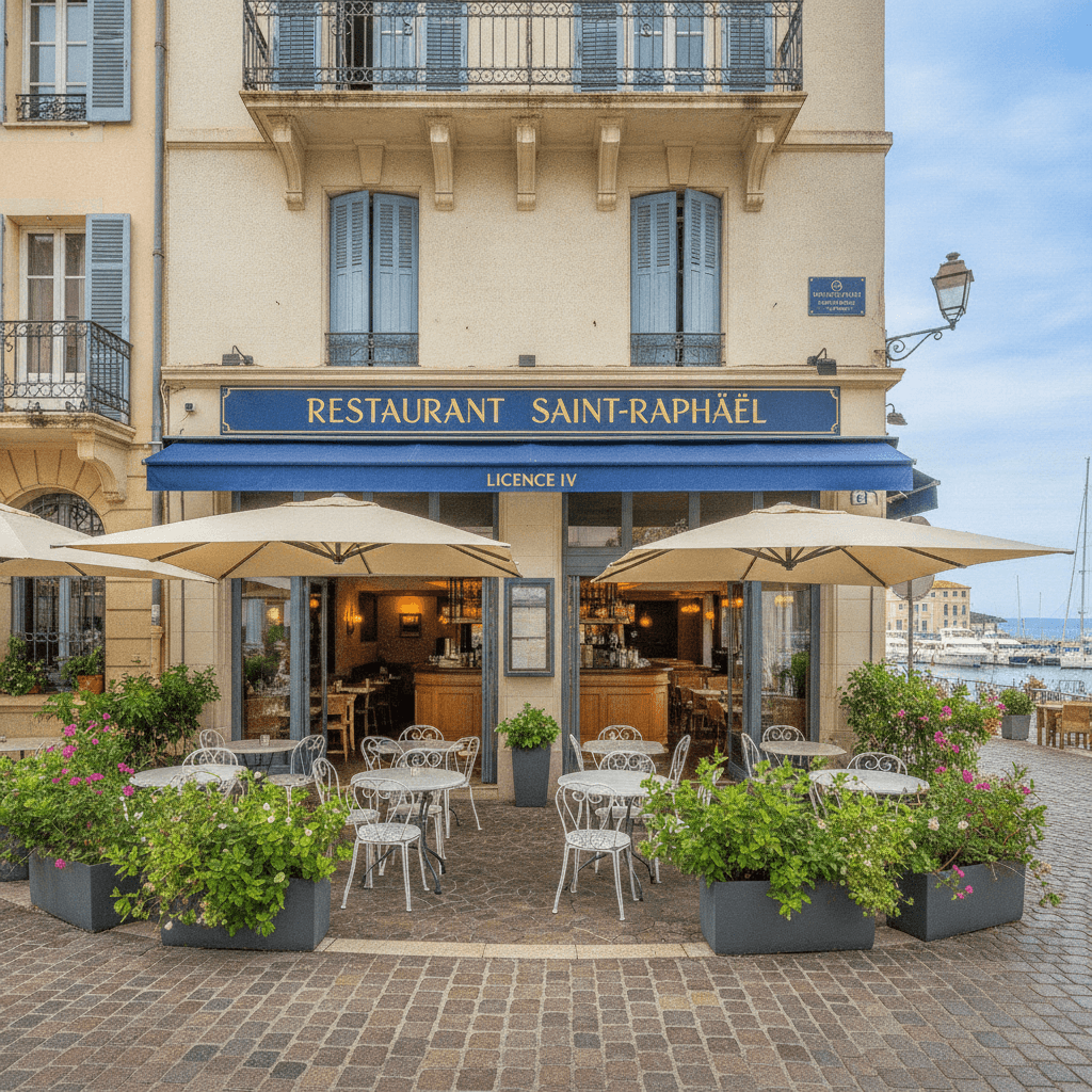 Restaurant à Saint-Raphaël : terrasse - licence IV