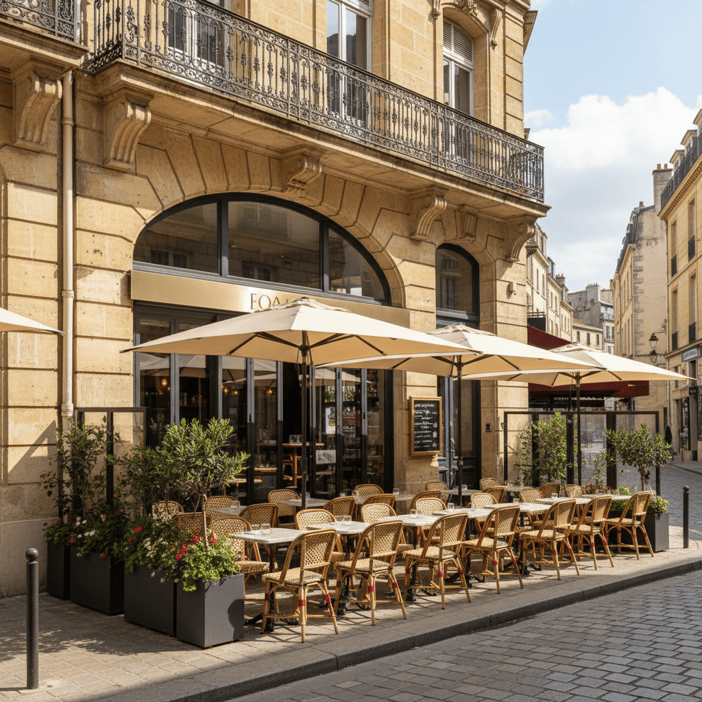 Restaurant 180m² à Bordeaux : terrasse - licence IV