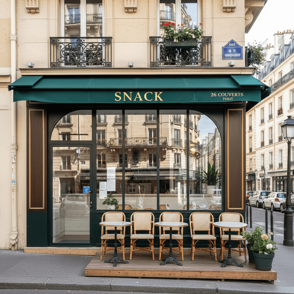 Snack 26 couverts à Paris : terrasse