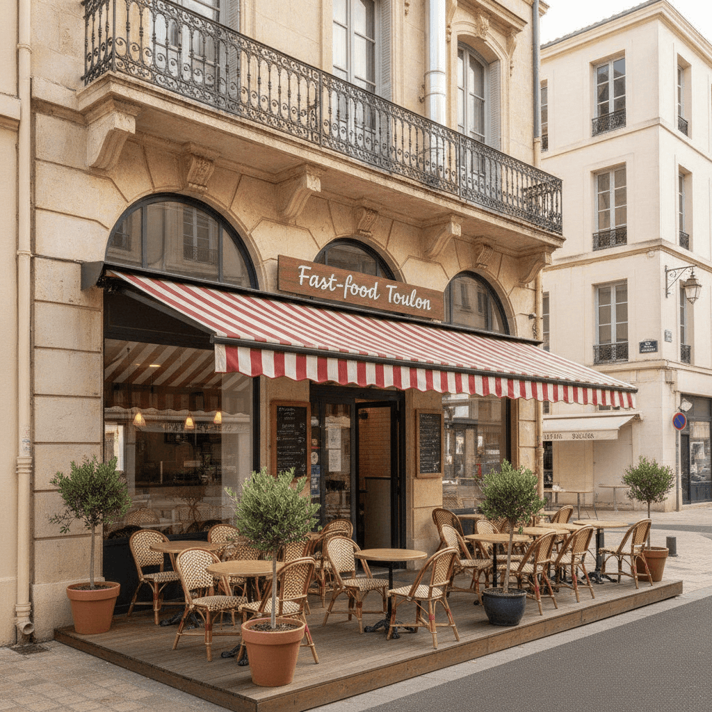 Fast-food 90m² à Toulon : terrasse - extraction