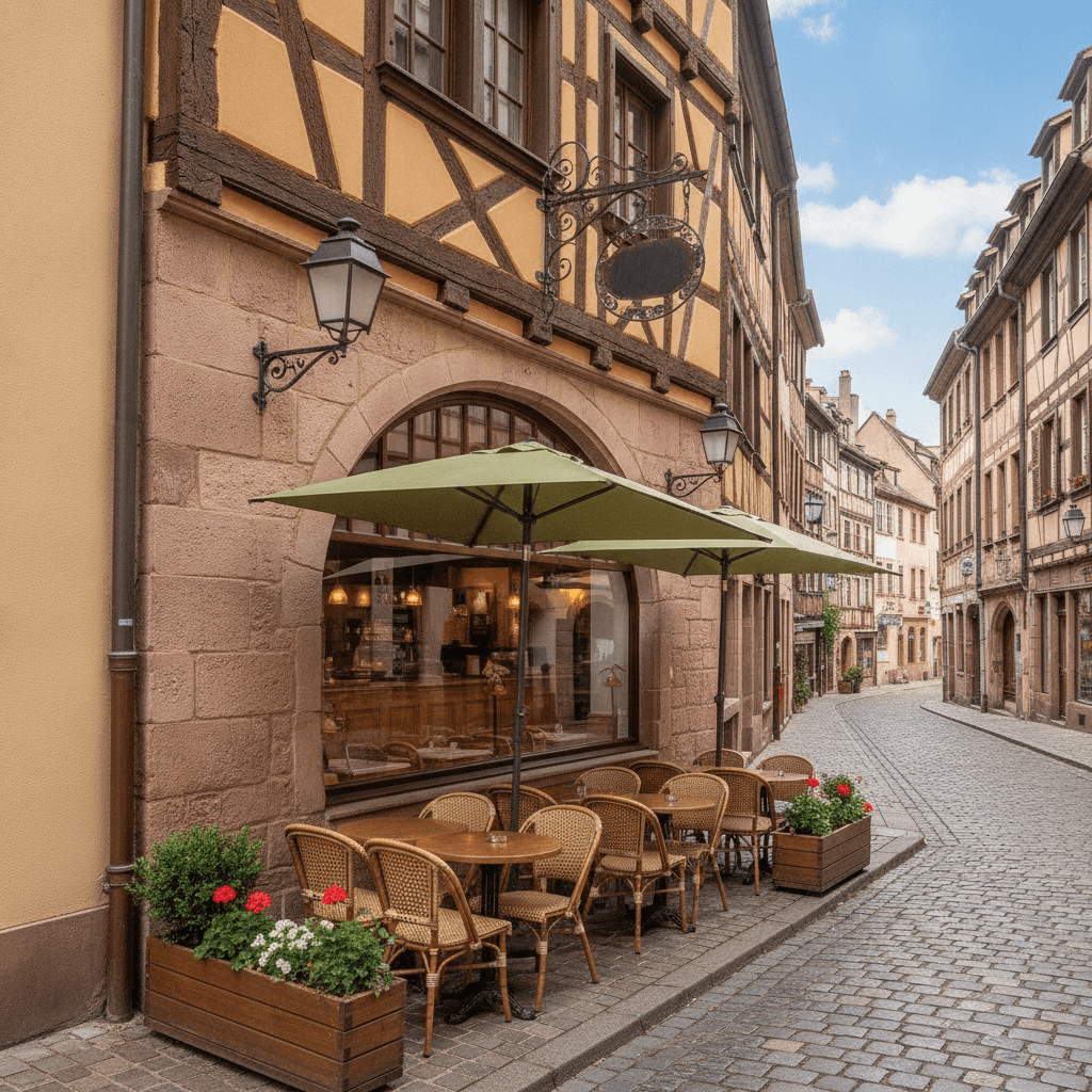 Snack 58m² à Strasbourg : terrasse - licence IV