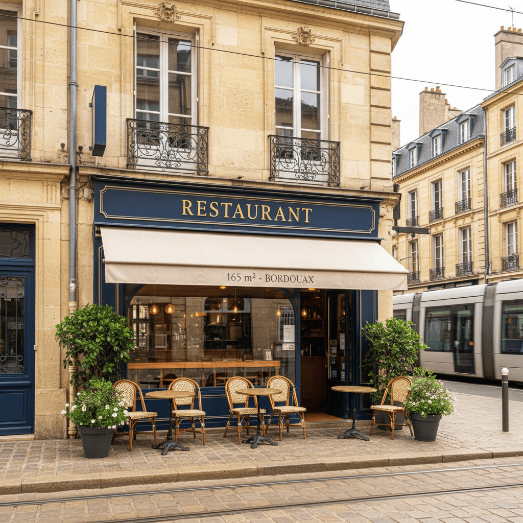 Restaurant 165m² à Bordeaux : terrasse - licence IV