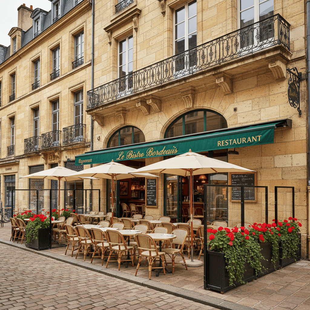 Restaurant 160m² à Bordeaux : terrasse - extraction