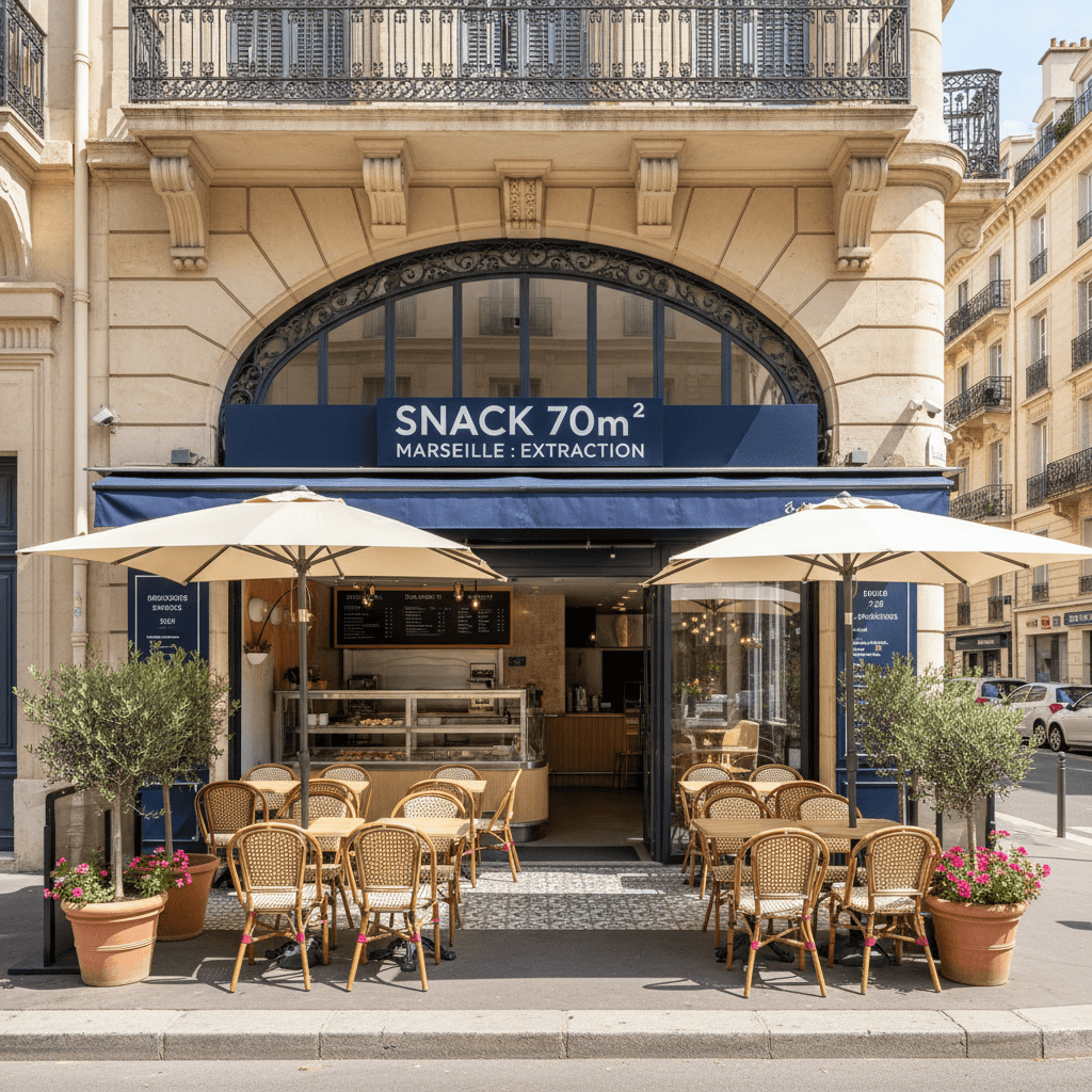 Snack 70m² à Marseille : extraction