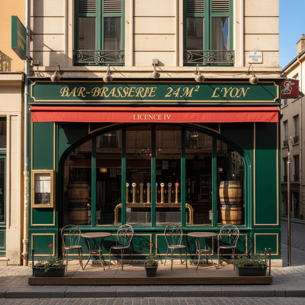 Bar-brasserie 24m² à Lyon : licence IV