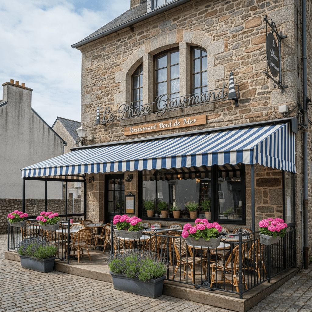 Restaurant à Saint-Brieuc : terrasse - extraction - Image 1