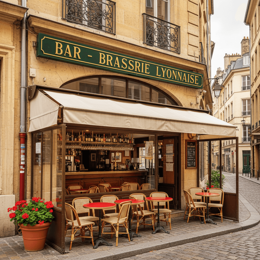 Bar-brasserie 91m² à Lyon : terrasse - licence IV