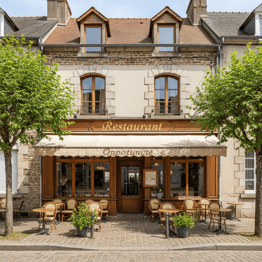 Restaurant 55m² à Tinténiac : terrasse - licence IV - Image 1