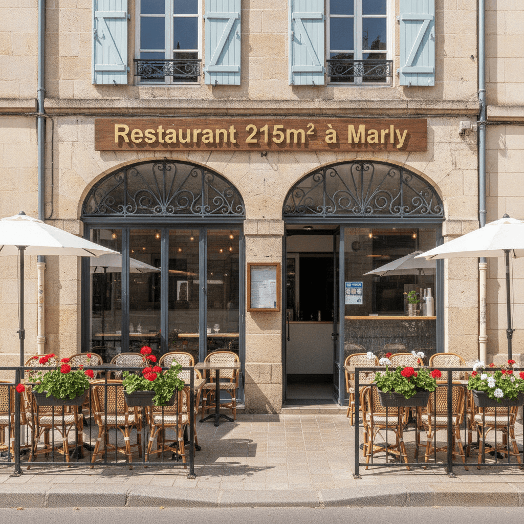 Restaurant 215m² à Marly : terrasse - licence IV - Image 1