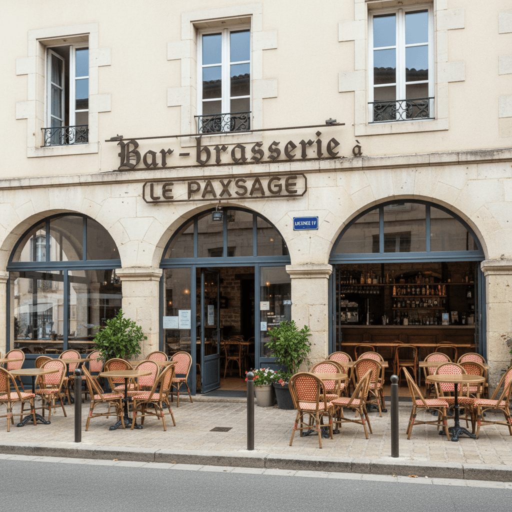 Bar-brasserie à Le Passage : terrasse - licence IV