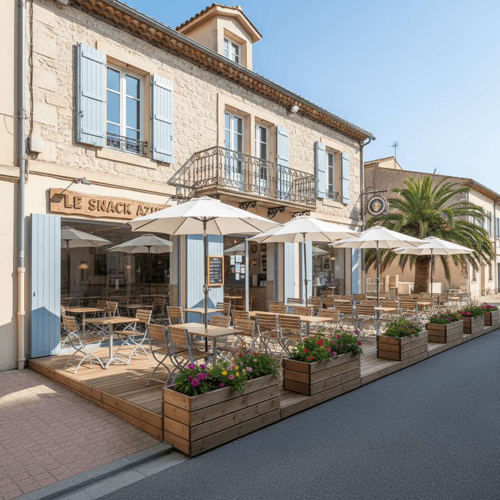 Fast-food 60m² à Argelès-Sur-Mer : terrasse - Image 1