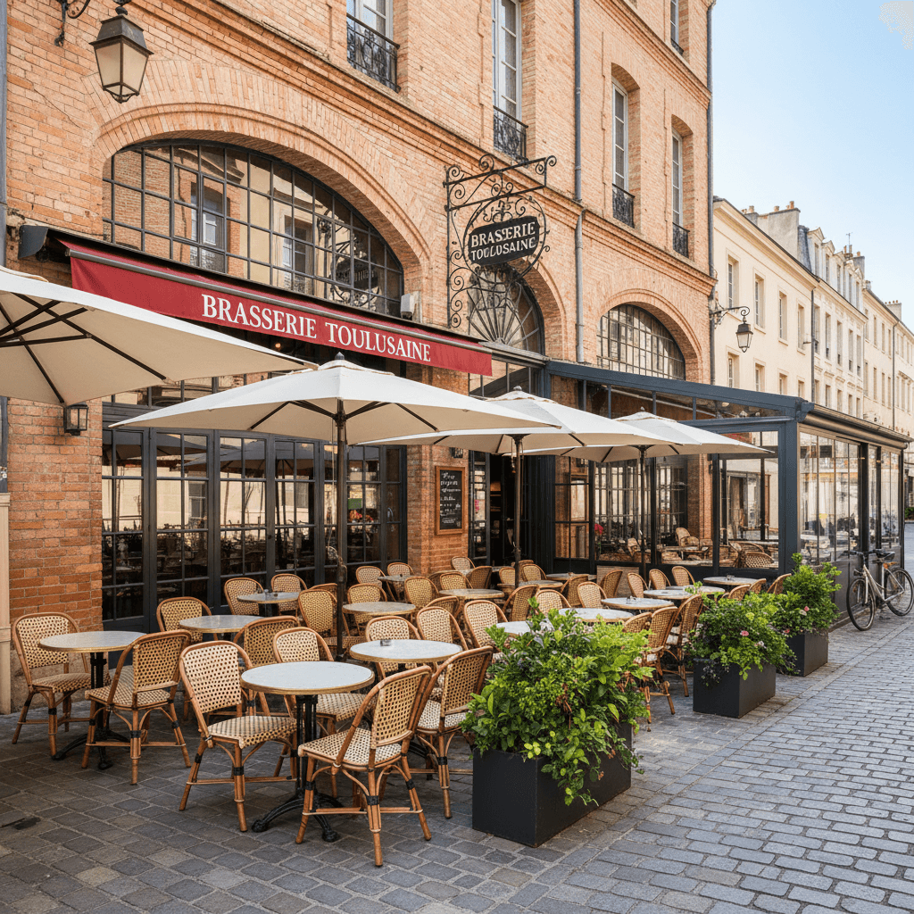 Bar-brasserie 184m² à Toulouse : terrasse - licence IV