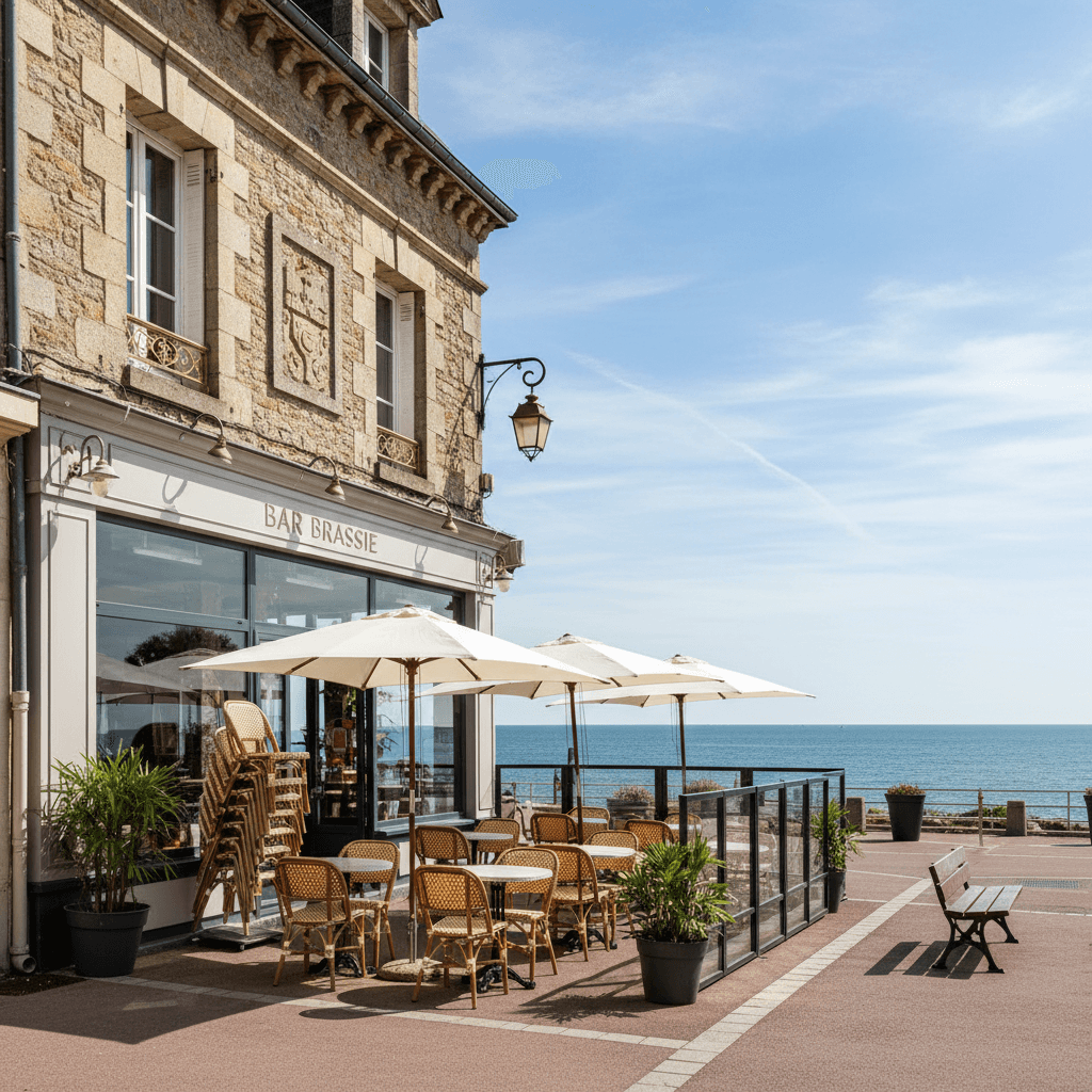 Bar-brasserie à Baudre : terrasse - licence IV - Image 1
